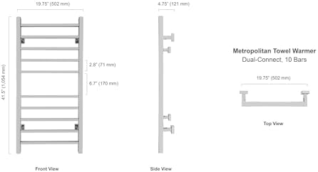 WarmlyYours 10-Bar Heated Towel Rack