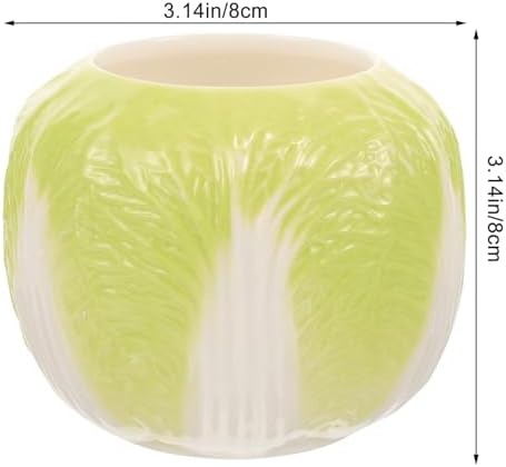 Unique Cabbage Shaped Ceramic Candle Holder for Tea Lights Desktop Centerpiecestylish Durable