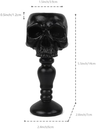 Halloween Skull Candle Holder Resin Skeleton Candle Cup Base Decor