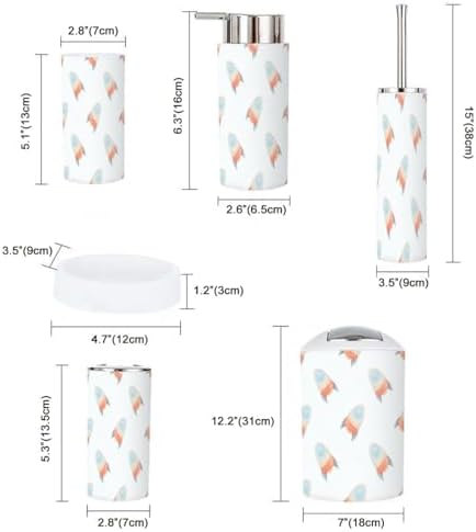 Stylish Eco-Friendly 6-Piece Bathroom Accessory Set for Kids