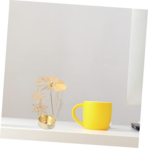 Automated Snowflake Windmill Candleholder for Dining Tables Modern Stylish