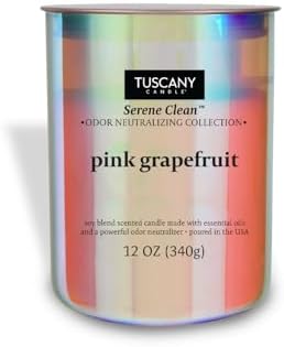 Pink Grapefruit Candle 12oz 50hr Burn Time Serene Aroma Jar Design