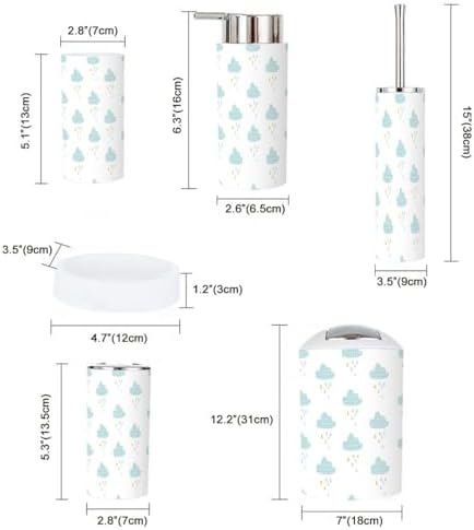6-Piece Cute Kitchen Stickers Storage Set for Kids Durable Cute