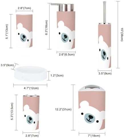 6-Piece Kids Bathroom Accessories Set - Durable Stylish