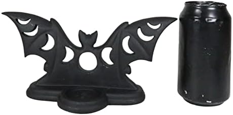 Ebros Gift Gothic Vampires Bat Votive Holder with Moon Phases