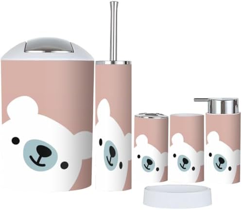 6-Piece Kids Bathroom Accessories Set - Durable Stylish
