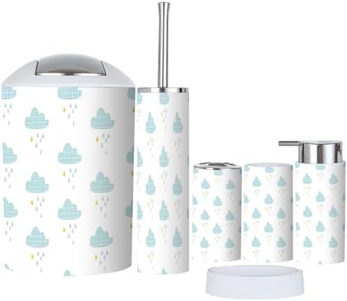 6-Piece Cute Kitchen Stickers Storage Set for Kids Durable Cute
