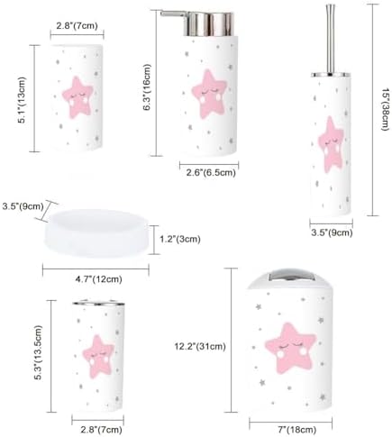JBNJANKDAV 6-Piece Bathroom Accessories Set