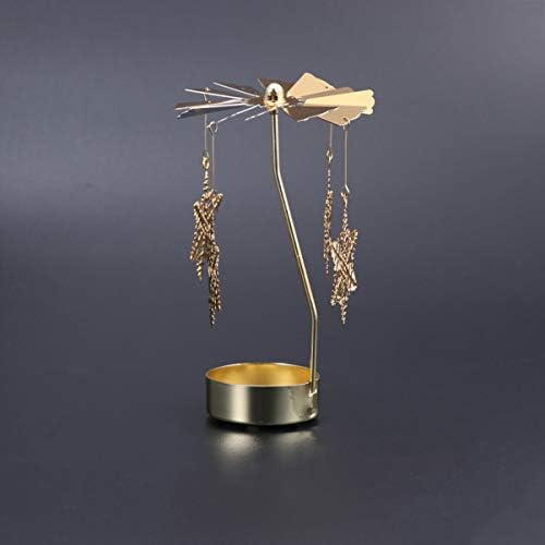 Romantic Rotating Snowflake Candlestick Holder