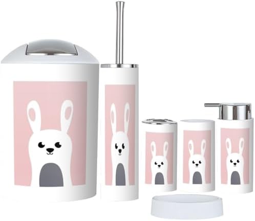 Cute Animal Bathroom Accessories Set 6 Pcs 1