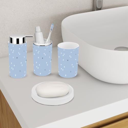 6-Piece Cute Snowflake Bath Set