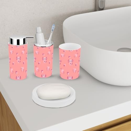 Adorable 6-Piece Bathroom Set for Valentines Day