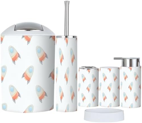 Stylish Eco-Friendly 6-Piece Bathroom Accessory Set for Kids