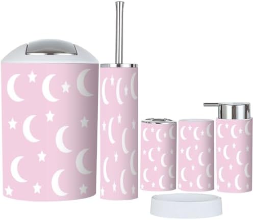 XX Baby Moon Stars Lullaby 6-Piece Bathroom Accessory Set