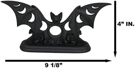 Ebros Gift Gothic Vampires Bat Votive Holder with Moon Phases