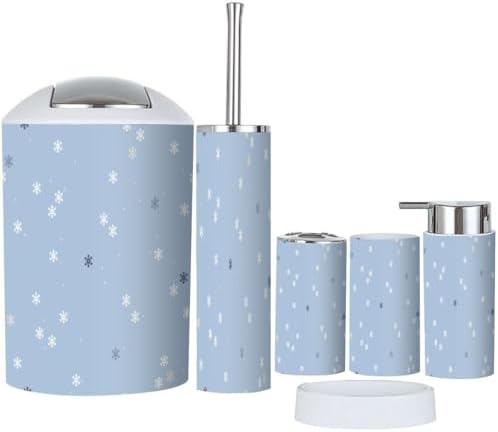 6-Piece Cute Snowflake Bath Set