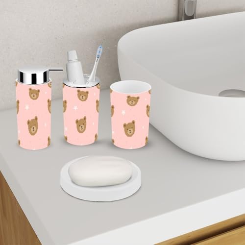 Cute Girly 6-Piece Bathroom Accessory Set