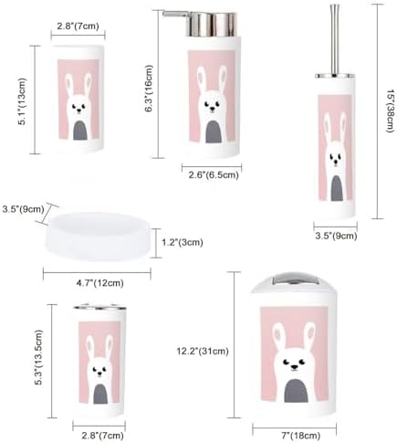 Cute Animal Bathroom Accessories Set 6 Pcs 1