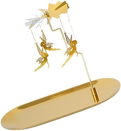 Stylish Golden Candle Bracket with Rotating Candle Support