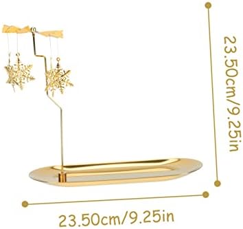 Exquisite Snowflake Candle Holder Rotating Gold Scented Tray