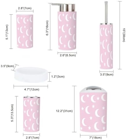 XX Baby Moon Stars Lullaby 6-Piece Bathroom Accessory Set