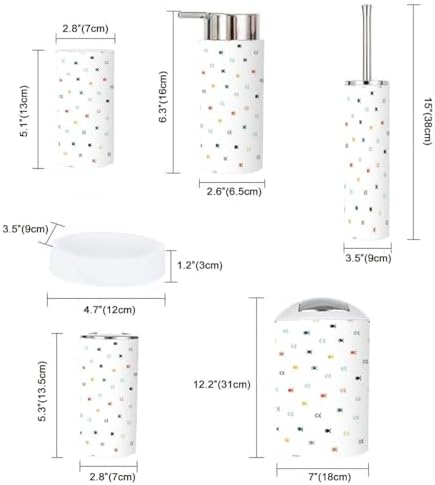 6-Piece Fish-Themed Bathroom Accessory Set for Kids and Adults