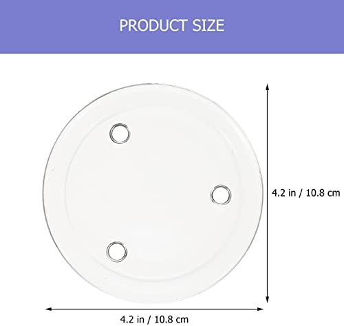 LIFKOME 2pcs Round Glass Candle Holder Set