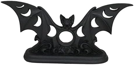 Ebros Gift Gothic Vampires Bat Votive Holder with Moon Phases