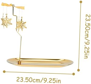 Gilded Snowflake Candleholder for Home Kitchen Rotating Scented Candle Display