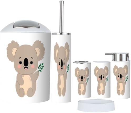 Bathroom Accessories Set with Koala Charm for Your Space
