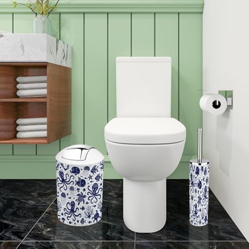 Bathroom Accessories 6-Piece Boho Underwater Animals Set