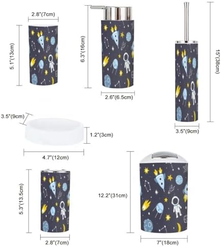 Cosmic Bathroom Accessory Set 6 Piece