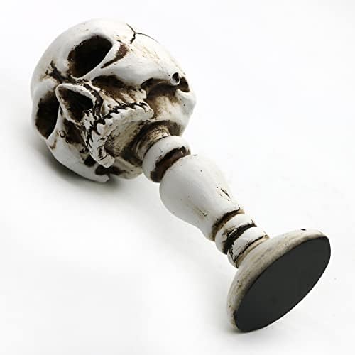 Skull Candle Holder - Gothic Tabletop Spooky Decor