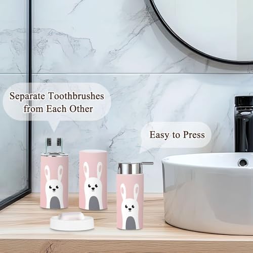 Durable 6-Piece Bathroom Accessories Set for Kids with Style