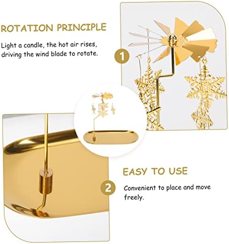 FunOMOCYA Rotating Snowflake Candle Holder