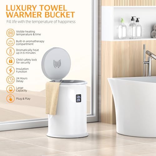 Luxury Bath Towel Warmer with Timer and LED Display