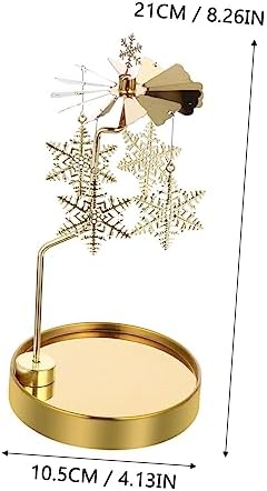Homoyoyo Rotating Snowflake Candlestick Holder for Christmas Decor