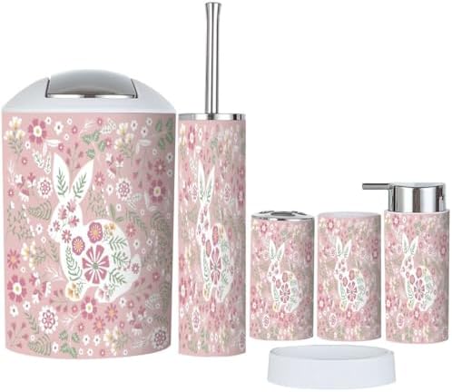 Kids Collection Bathroom Accessory Set 6 Piece Cute