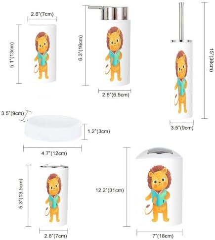 Cute Baby Lion Kids Bathroom Accessory Set