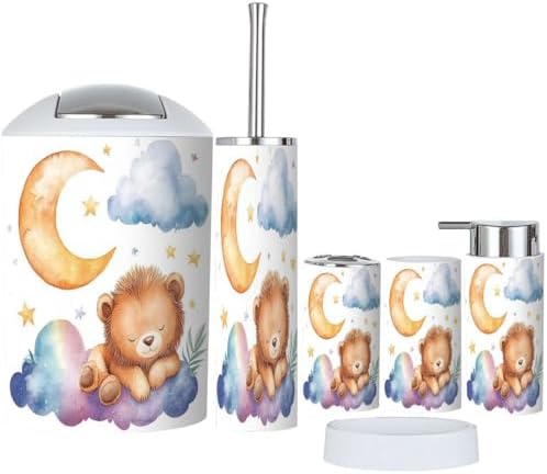 Bath 6-Piece Organizing Set in Boho Watercolor