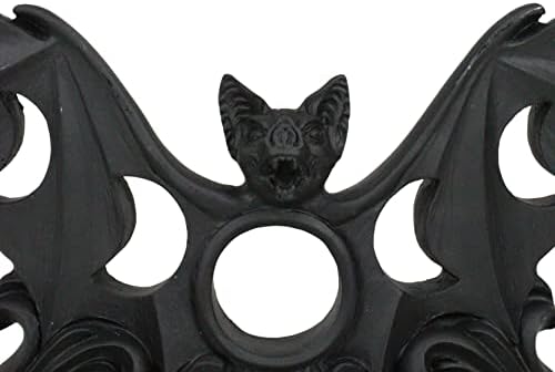 Ebros Gift Gothic Vampires Bat Votive Holder with Moon Phases