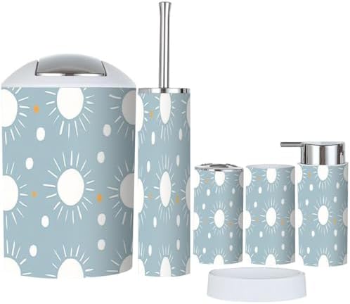 Bathroom Accessories Set 6-Piece Boho Summer