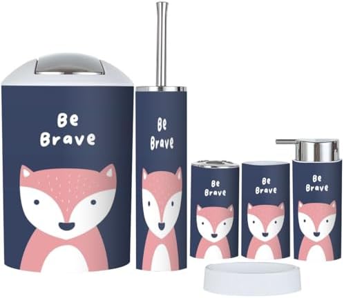 Durable Six-Piece Organized Bathroom Set for Kids and Babies