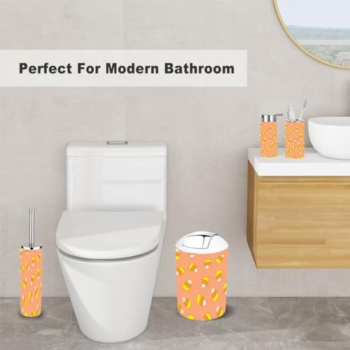 Halloween Hand-Drawn Doodle Style 6-Piece Bathroom Accessory Set