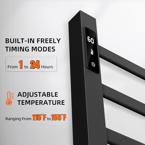 Premium Electric Towel Warmer Rack with Timer Temperature Control
