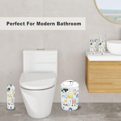 Bathroom Accessory Set Rainbow Road Design