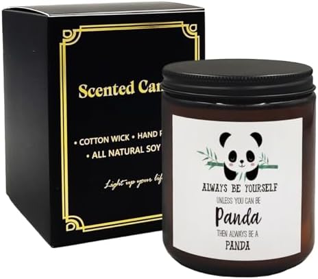 Inspirational Panda Scented Jar Candles for Women