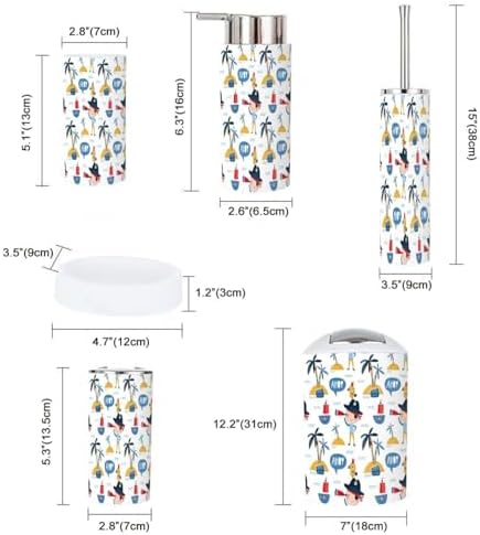 Six-Piece Bathroom Accessories Set