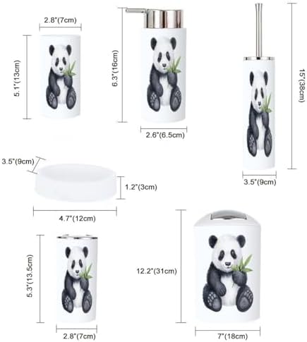 6-Piece Bathroom Accessory Set Sturdy Durable Easy to Clean