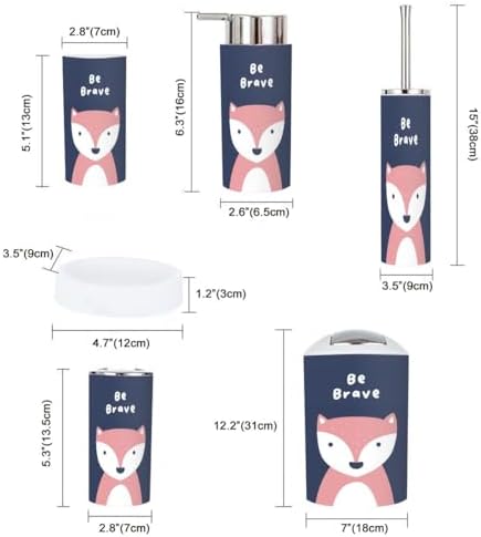 Durable Six-Piece Organized Bathroom Set for Kids and Babies